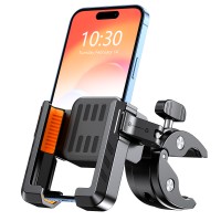 TEUMI Bike Phone Mount - [Camera Friendly] Motorcycle Phone Mount, [Super Sturdy] Bicycle Scooter Handlebar Phone Clip, Phone Holder Compatible with iPhone16 Pro Max, S24 Ultra and More 4.7”-7” Phones