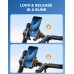 TEUMI Bike Phone Mount - [Camera Friendly] Motorcycle Phone Mount, [Super Sturdy] Bicycle Scooter Handlebar Phone Clip, Phone Holder Compatible with iPhone16 Pro Max, S24 Ultra and More 4.7”-7” Phones
